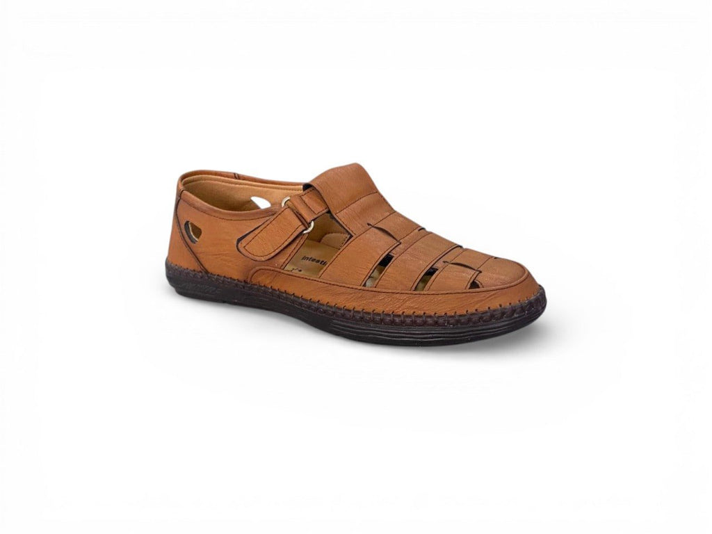 Breathable Closed-Toe Synthetic Leather Summer Sandals