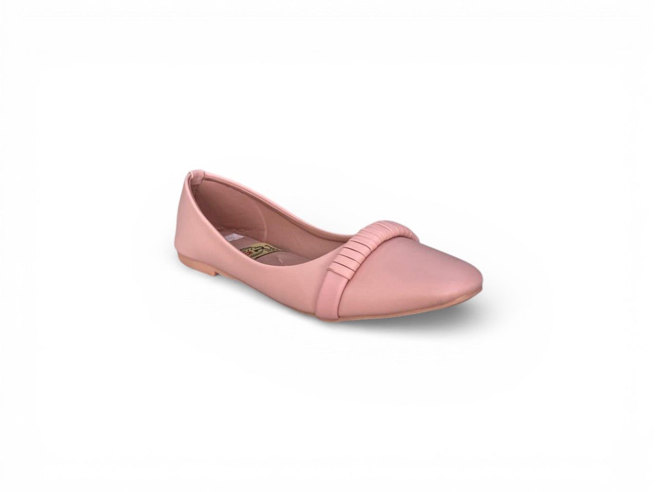 Tan Pointed-Toe Pumps with Ribbed Vamp