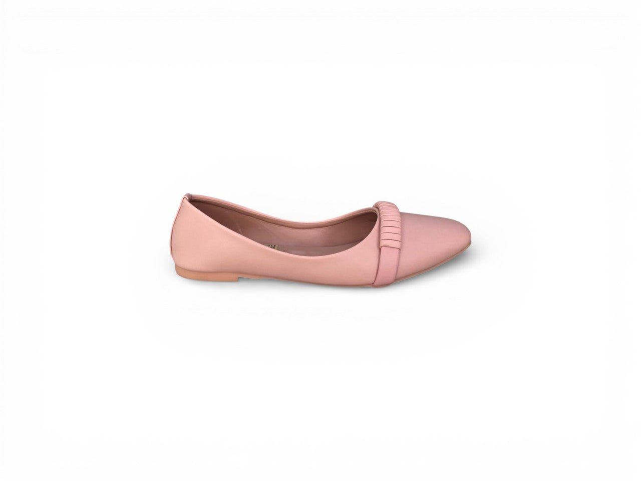Tan Pointed-Toe Pumps with Ribbed Vamp
