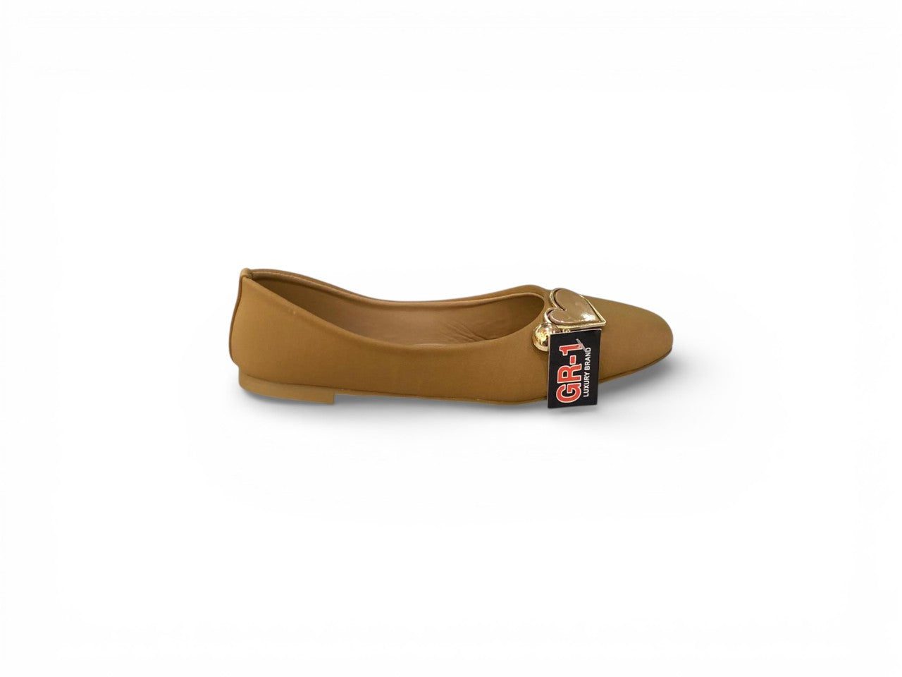 The Sapphire Heart: Elegant Gold-Buckle Pumps