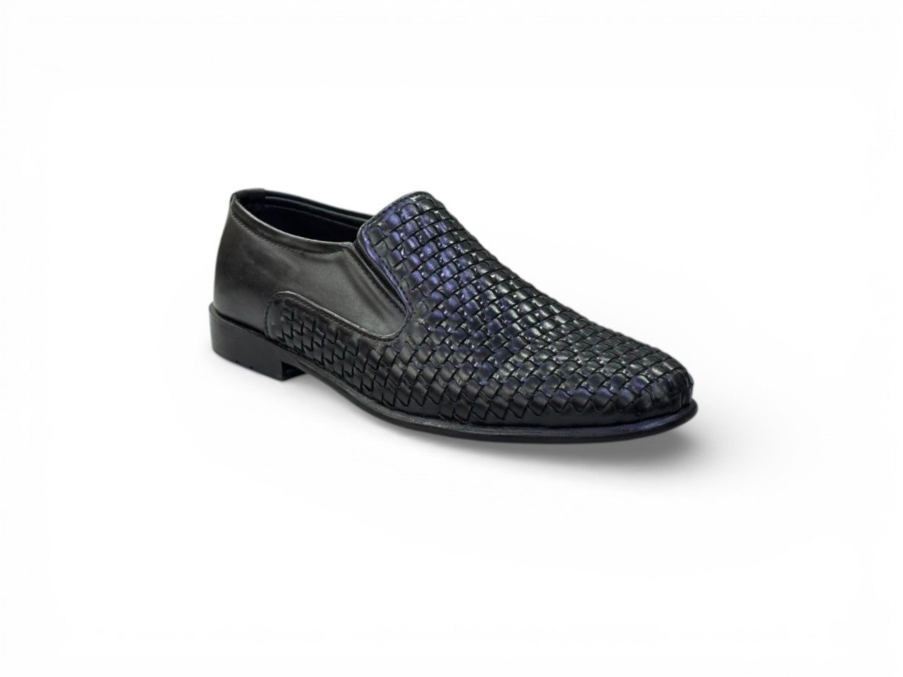 Metro Men's Tan Handwoven Leather Party Moccasins.