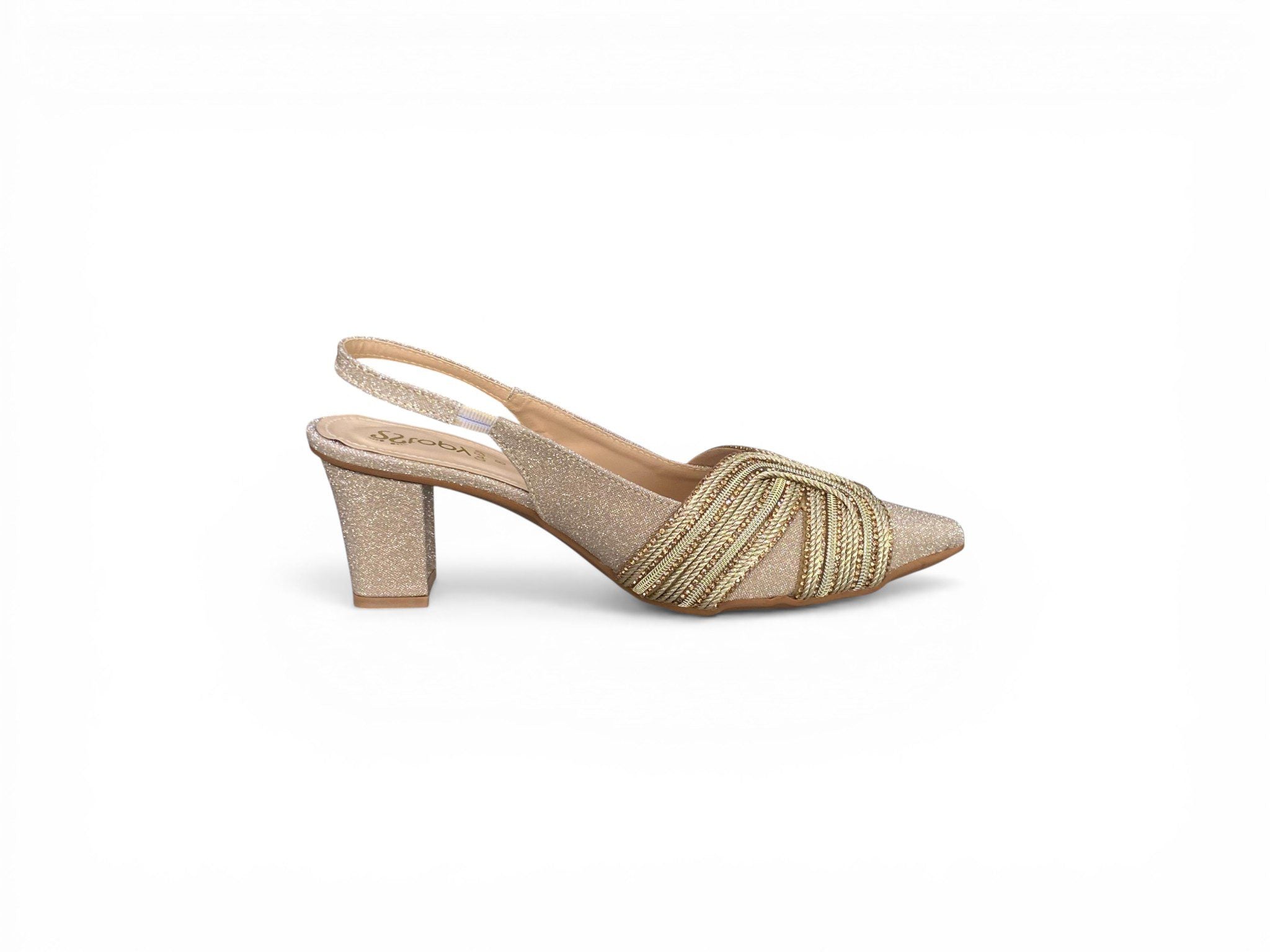 Sofia Woven Slingback – Navy/Black