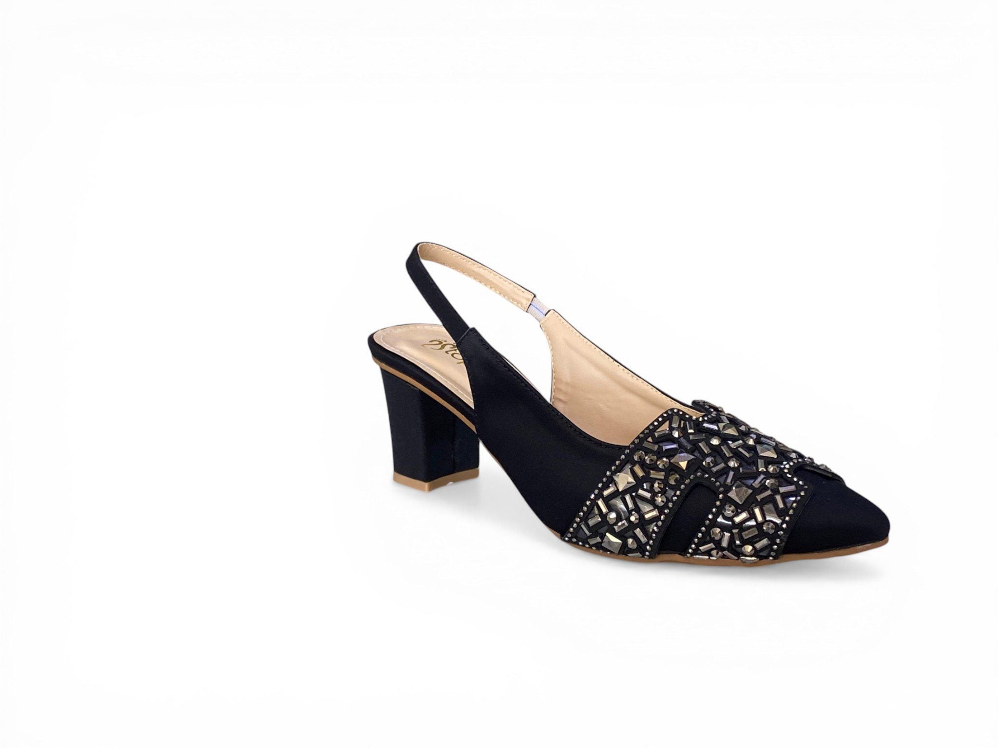 The Crystal-Embellished Evening Slingback