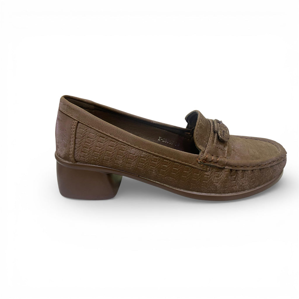 Suede Heeled Loafers