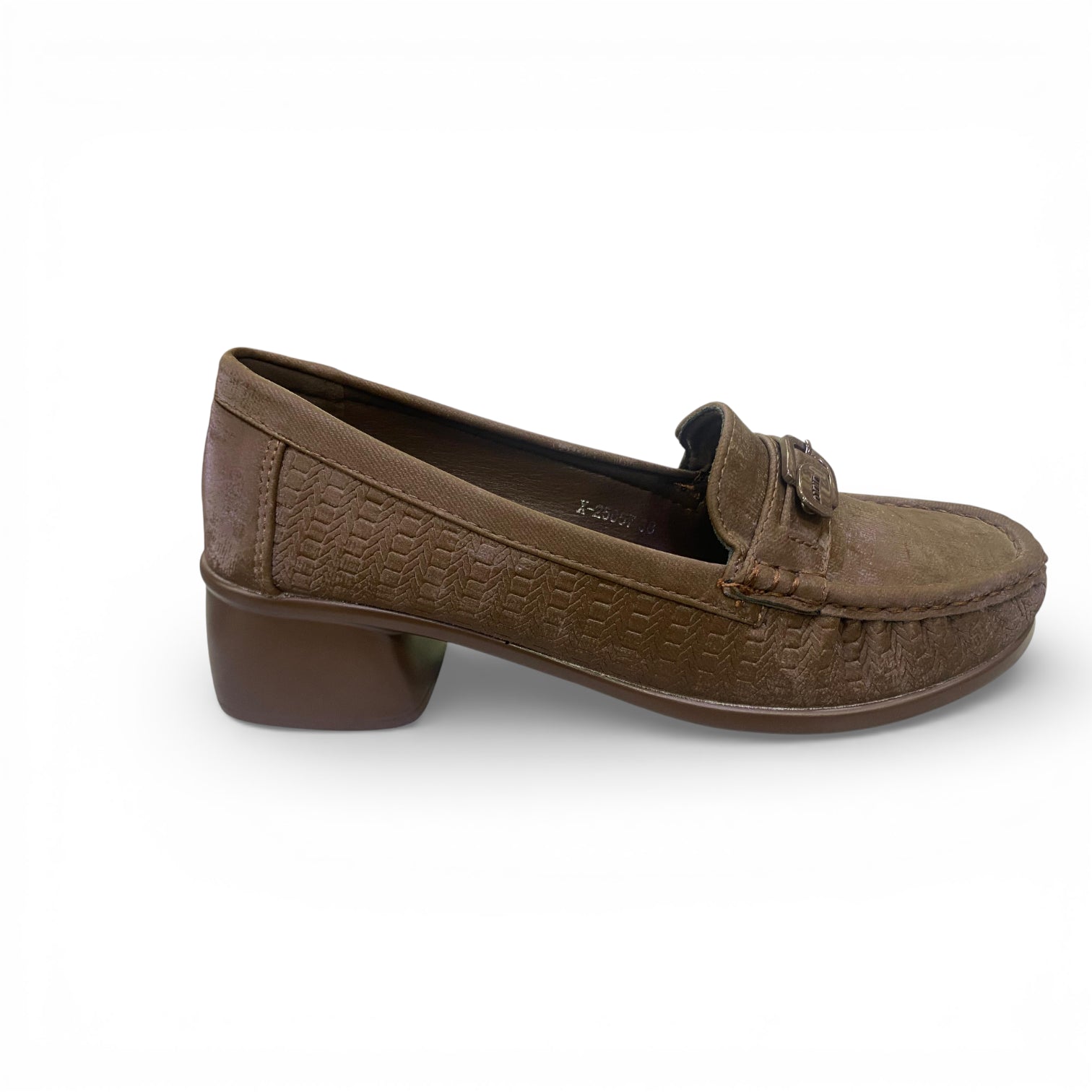Suede Heeled Loafers