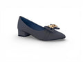 The Elegant Bow-Accented Block-Heel Pump