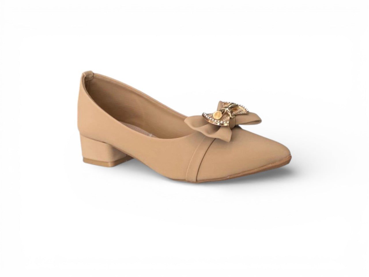 The Elegant Bow-Accented Block-Heel Pump