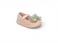 Elegant Quilted Floral Bow Party Pumps for Kids