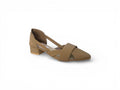 Low Block Heel Criss-Cross Strap Sandal
