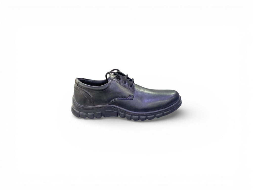 Classic Boys' Black Lace-Up School Shoes.