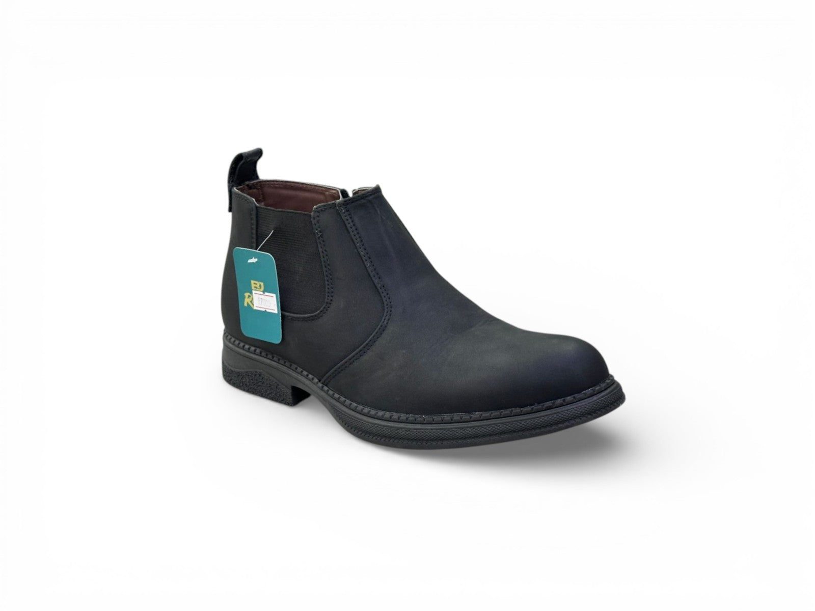Classic Black Leather Side-Zip Chelsea Boots