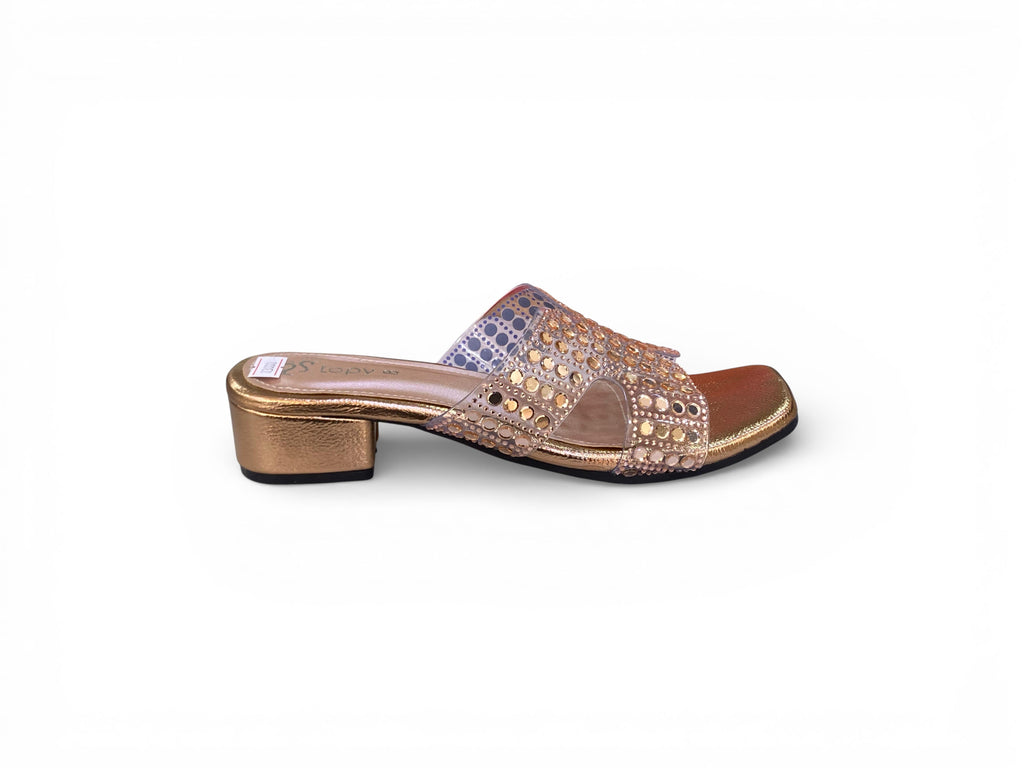 Luxury Rhinestone Party Block Heels