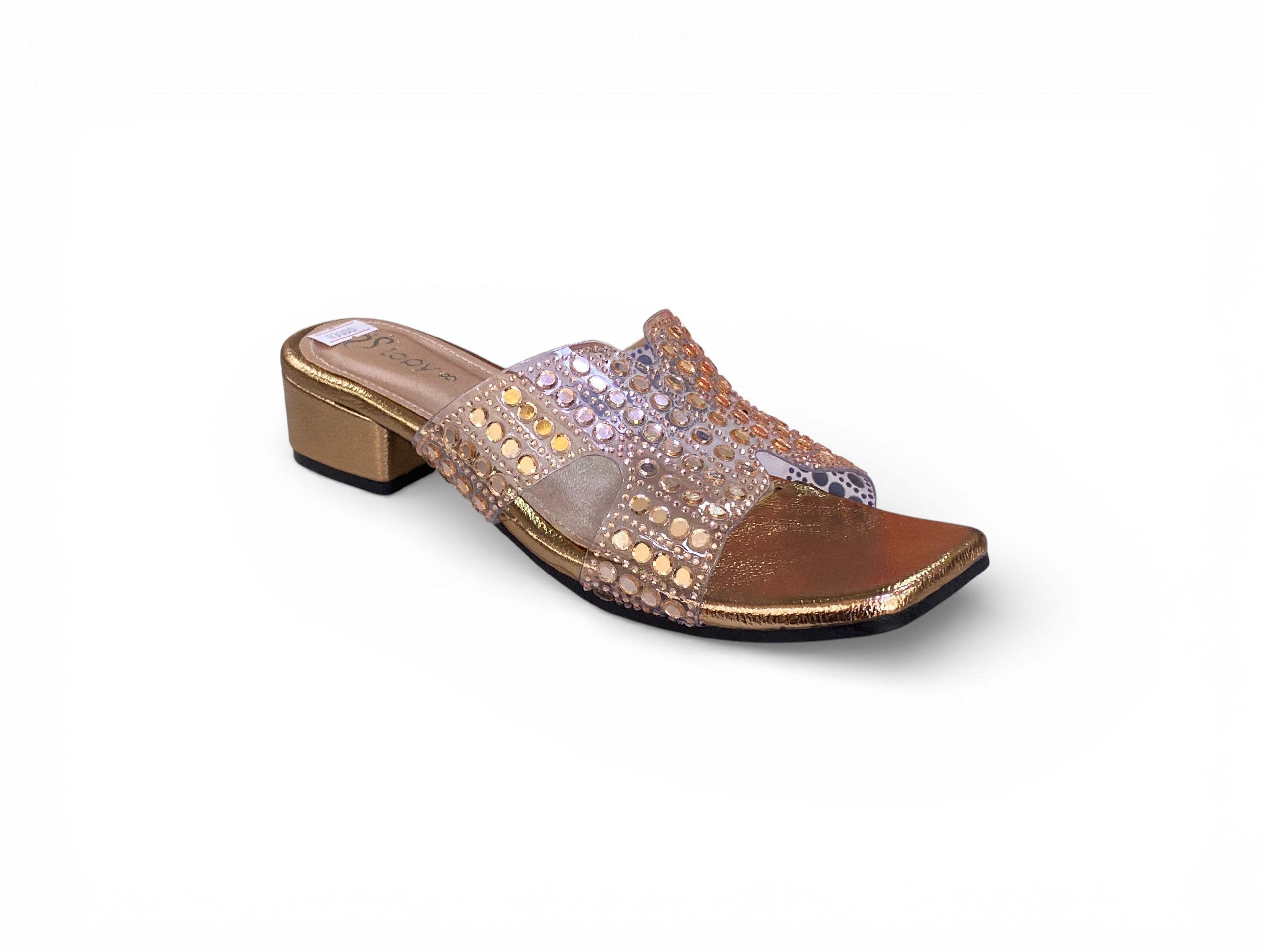Luxury Rhinestone Party Block Heels