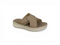 Tan Criss-Cross Orthopedic Sandals