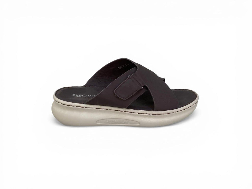 Tan Criss-Cross Orthopedic Sandals