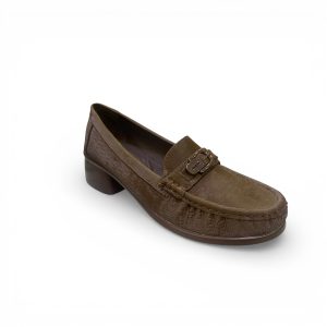 Suede Heeled Loafers