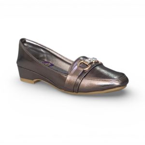 Metallic Square-Toe Bit Loafers