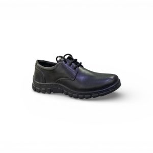 Classic Boys' Black Lace-Up School Shoes.